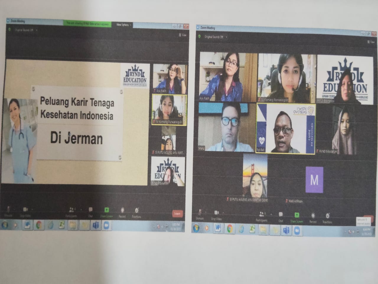 Exploring Global Career Opportunities: STIKES Bina Usada Bali Engages in Online Collaboration with RYnd Education and IWo on November 30th, 2021